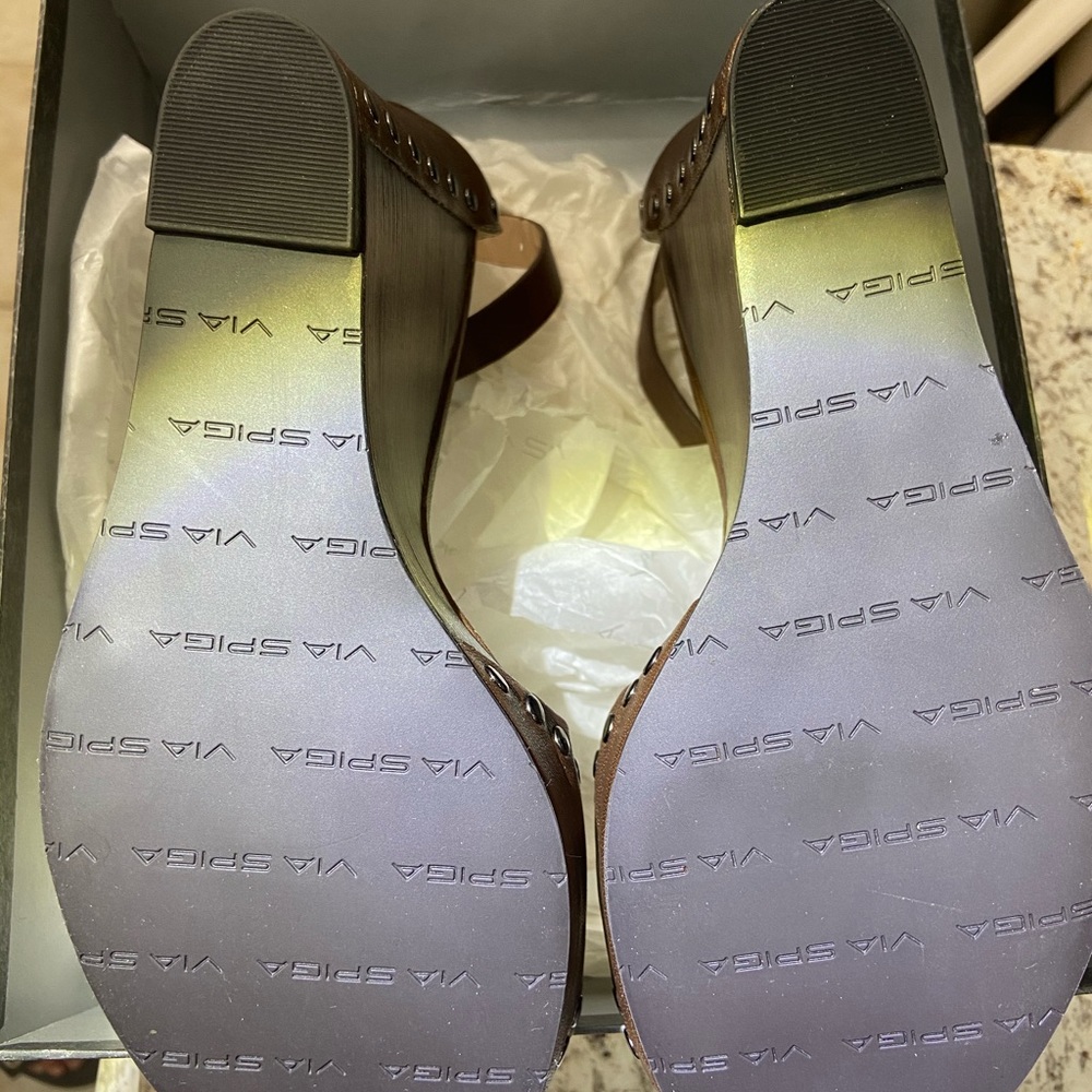 New VIA SPIGA Mercato2 Chestnut Wedge - size 10. - Picture 3 of 3